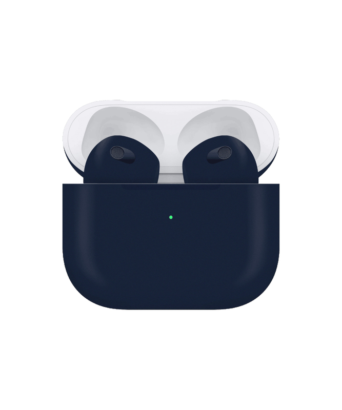 Caviar Customized Apple Airpods (3rd Generation) Wireless In-Ear Earbuds with MagSafe Charging Case, Matte Navy Blue